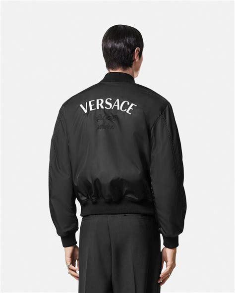 giubbotto bomber versace|versace trench jacket.